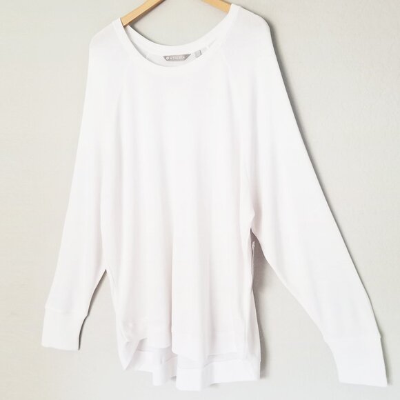 NEW Athleta High Serenity Criss Cross Sweatshirt Plus 2X Serene Mindset White - Picture 16 of 16